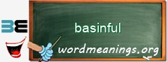 WordMeaning blackboard for basinful